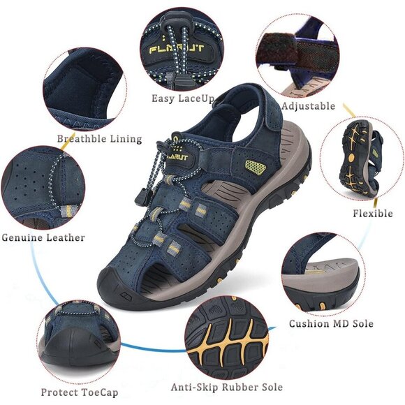 〽️Men\'s Hiking Sandals Blue Outdoor Athletic Walking Casual Sports Shoes main image 4
